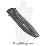 Shirogorov Knives - SHI-NL - Neon Lite - Folding Knife - ELMAX Stonewash Drop Point - Titanium - Gray - Image 3
