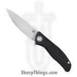 Shirogorov Knives - SHI-URS-F95-BLKM - Ursus F95 - Folding Knife - ELMAX Stonewash Drop Point - Micarta - Black