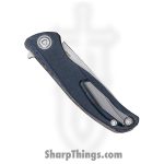 Shirogorov Knives - SHI-URS-F95-BLUM - Ursus F95 - Folding Knife - ELMAX Stonewash Drop Point - Micarta - Blue - Image 3
