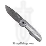 ProTech - SYNAPSE2.BS26.002 - Vero Synapse 2 - Automatic Knife - Chad Nichols Raindrop Damascus Drop Point - Herringbone Textured 17-4 Steel - Natural
