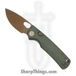 Vosteed - VOSA2609 - Porcupine - Folding Knife - 14C28N Coated Drop Point - Canvas Micarta - Green