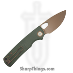 Vosteed - VOSA2609 - Porcupine - Folding Knife - 14C28N Coated Drop Point - Canvas Micarta - Green - Image 2