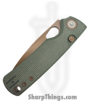 Vosteed - VOSA2609 - Porcupine - Folding Knife - 14C28N Coated Drop Point - Canvas Micarta - Green - Image 3