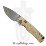 Vosteed - VOSA2626 - Porcupine - Folding Knife - 14C28N Stonewash Drop Point - Micarta - Brown