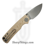 Vosteed - VOSA2626 - Porcupine - Folding Knife - 14C28N Stonewash Drop Point - Micarta - Brown - Image 2