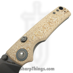 Vosteed - VOSA2626 - Porcupine - Folding Knife - 14C28N Stonewash Drop Point - Micarta - Brown - Image 5