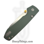 Vosteed - VOSA2904 - Raccoon - Folding Knife - 14C28N Stonewash Drop Point - Canvas Micarta - Green - Image 3