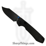 Vosteed - VOSA2910 - Raccoon - Folding Knife - 14C28N Coated Bowie - Canvas Micarta - Black