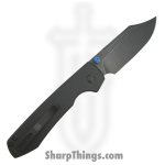 Vosteed - VOSA2910 - Raccoon - Folding Knife - 14C28N Coated Bowie - Canvas Micarta - Black - Image 2
