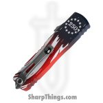 Microtech - 12314-10APS-4J250 - UTX 85 4th of July 250th - OTF Auto - M390MK Apocalyptic Drop Point - Aluminum - Red White Blue - Image 3