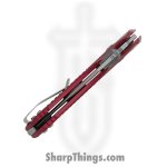 Microtech - 137MRL-10FRMR - Amphibian Mini - Folding Knife - M390MK Stonewash Clip Point - Frag Aluminum - Merlot - Image 5