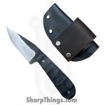 310 Forge - WEN101124 - Wendigo - Custom Made 52100HC Clip Drop Point Blade w Hardwood Scales - Black