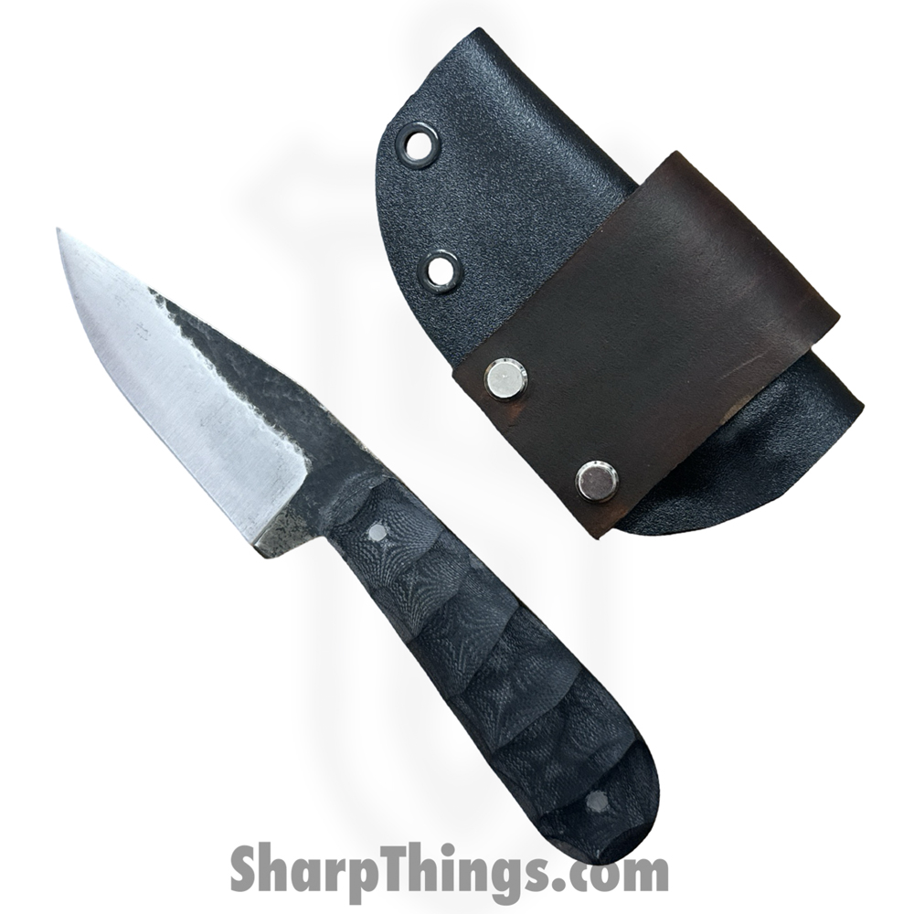 14be0e48-9212-4871-a7da-f997d43b642d_WEN101124_1.jpg 310 Forge - WEN101124 - Wendigo - Custom Made 52100HC Clip Drop Point Blade w Hardwood Scales - Black - Image 1