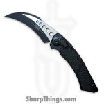 Microtech - 166-1T - Hawk Auto - Automatic Knife - M390MK Two Tone Karambit - Aluminum - Black