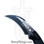 Microtech - 166-1T - Hawk Auto - Automatic Knife - M390MK Two Tone Karambit - Aluminum - Black - Image 5