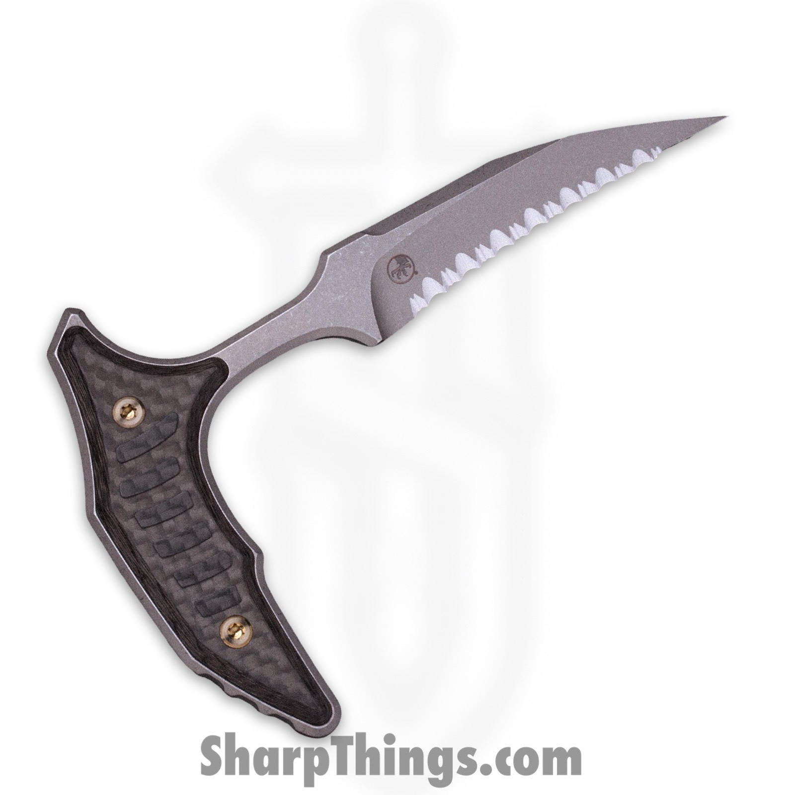 218-12apms4_1.jpg Microtech - 218-12APMS4 - Marfione Select Bee F/S - Fixed Blade Knife - 440C SS Apocalyptic Wharncliffe - Carbon Fiber - Black Bronze - Image 1