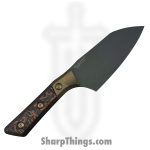 Microtech - 3200B-1DLCLWCFS - 6" Santoku Knife Bronze Titanium Bolster - Fixed Blade Knife - M390MK DLC Wharncliffe - Carbon Fiber - Livewire - Image 2