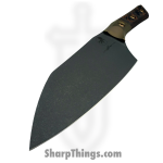Microtech - 3200B-1DLCLWCFS - 6" Santoku Knife Bronze Titanium Bolster - Fixed Blade Knife - M390MK DLC Wharncliffe - Carbon Fiber - Livewire - Image 3