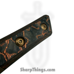 Microtech - 3200B-1DLCLWCFS - 6" Santoku Knife Bronze Titanium Bolster - Fixed Blade Knife - M390MK DLC Wharncliffe - Carbon Fiber - Livewire - Image 5