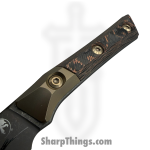 Microtech - 3500B-1DLCLWCFS - 3.5" Pairing Knife Titanium Bolster - Fixed Blade Knife - M390MK DLC Drop Point - Carbon Fiber - Livewire - Image 4