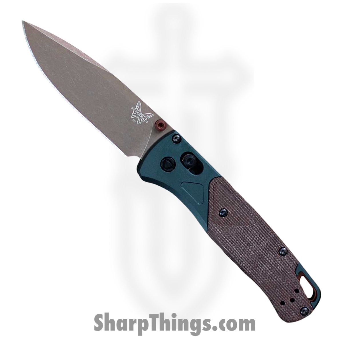 535FE-2602_1.jpg Benchmade - 535FE-2602 - Bugout Seasonal - Folding Knife - CPM S90V Flat Dark Earth Battlewash Drop Point - Aluminum Canvas Micarta - Taiga Green Brown - Image 1