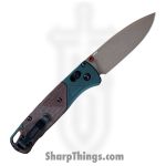 Benchmade - 535FE-2602 - Bugout Seasonal - Folding Knife - CPM S90V Flat Dark Earth Battlewash Drop Point - Aluminum Canvas Micarta - Taiga Green Brown - Image 2