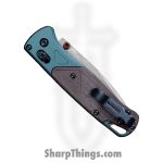 Benchmade - 535FE-2602 - Bugout Seasonal - Folding Knife - CPM S90V Flat Dark Earth Battlewash Drop Point - Aluminum Canvas Micarta - Taiga Green Brown - Image 4