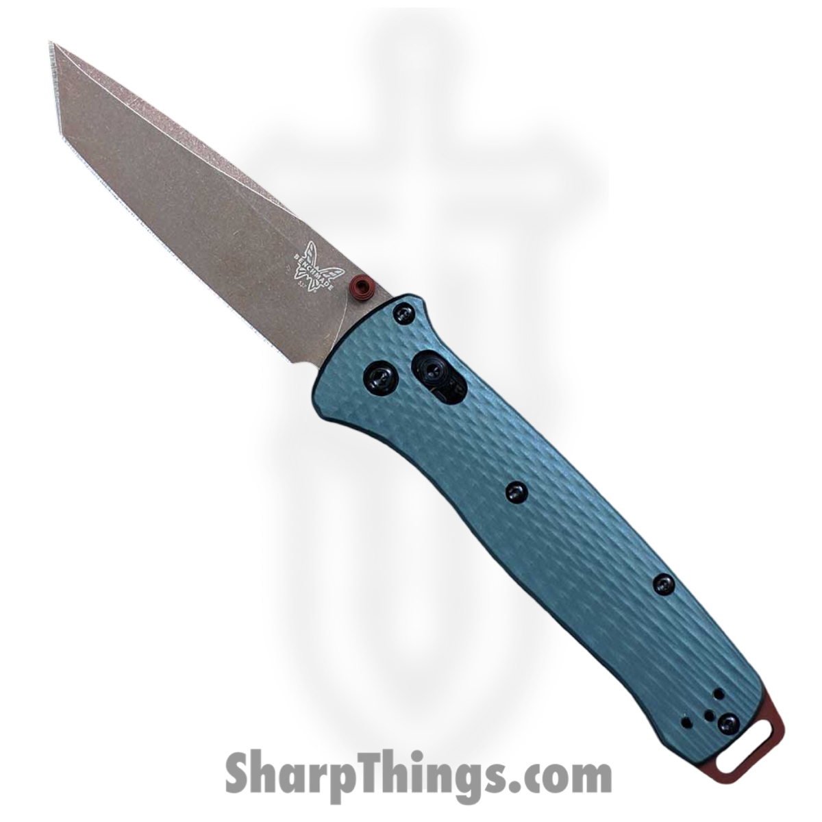 537FE-2601_1.jpg Benchmade - 537FE-2601 - Bailout Seasonal - Folding Knife - CPM S90V Flat Dark Earth Battlewash Tanto - Textured Aluminum - Taiga Green - Image 1