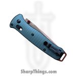Benchmade - 537FE-2601 - Bailout Seasonal - Folding Knife - CPM S90V Flat Dark Earth Battlewash Tanto - Textured Aluminum - Taiga Green - Image 4