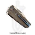 Medford Knife and Tool - MK2203TT-36A1-TFCF-BF - Primus - Folding Knife - 3V Tumbled Tanto - OS Tumbled Titanium - Bronze - Image 5