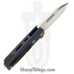Medford Knife and Tool - MK2203TT-37A2-T1C1-B1 - Primus - Folding Knife - 3V Tumbled Tanto - OS Tumbled Titanium - Blue - Image 3
