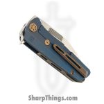 Medford Knife and Tool - MK2203TT-37A2-T1C1-B1 - Primus - Folding Knife - 3V Tumbled Tanto - OS Tumbled Titanium - Blue - Image 5