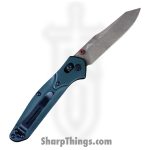 Benchmade - 940FE-2601 - Osborne - Folding Knife - CPM S90V Flat Dark Earth Battlewash Reverse Tanto - Aluminum - Taiga Green - Image 2