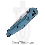 Benchmade - 940FE-2601 - Osborne - Folding Knife - CPM S90V Flat Dark Earth Battlewash Reverse Tanto - Aluminum - Taiga Green - Image 3