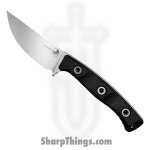Microtech - 95-10BK-5 - Akris - Fixed Blade Knife - M390MK Stonewash Drop Point - G10 - Black