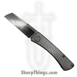 ABW - ABW-SJ-TI-45 - Slip Joint - Folding Knife - CPM MagnaCut Stonewash Cleaver - 45 Degree Pattern Titanium - Natural