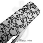 Vero Engineering - Vero_BSA_0B - Aura - Folding Knife - 14C28N Satin Drop Point - Aluminum Skulls - Black - Image 5