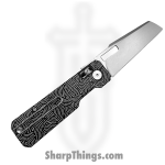 Vero Engineering - Vero_BSA_0C - Aura - Folding Knife - 14C28N Stonewash Talon - Aluminum Fingerprint - Black - Image 2