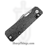 Vero Engineering - Vero_BSA_0D - Aura - Folding Knife - 14C28N Satin Drop Point - Aluminum Fingerprint - Black - Image 3