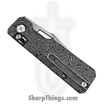 Vero Engineering - Vero_BSA_0D - Aura - Folding Knife - 14C28N Satin Drop Point - Aluminum Fingerprint - Black - Image 4