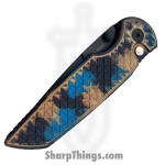 ProTech - INT1106-SHIPWRECK - TR-3 Integrity - Folding Knife - CPM MagnaCut Coated Drop Point - Relic Textured "Shipwreck" Aluminum - Black Blue Tan - Image 3