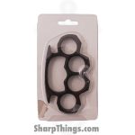 VOC - KN-200 BK - 4.5 Inch Long Knuckle Duster - Metal - Black - Image 4