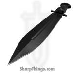 1881 Knife Works - MMS025 - Romulus - Fixed Blade Knife - 1095 Cro-Van Coated Dagger - G10 - Black - Image 3
