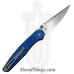 ProTech - PN1101-BW Blue - Peace Neighbor Avalon - Folding Knife - CPM MagnaCut Stonewash Drop Point - Knurled Aluminum - Battleworn Blue - Image 2