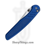 ProTech - PN1101-BW Blue - Peace Neighbor Avalon - Folding Knife - CPM MagnaCut Stonewash Drop Point - Knurled Aluminum - Battleworn Blue - Image 4