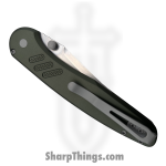 ProTech - PN1101-Green - Peace Neighbor Avalon - Folding Knife - CPM MagnaCut Stonewash Spear Point - Knurled Aluminum - Green - Image 4