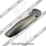 Tactile Knife Co. - PO20-MV-MC02-TT01 - Preowned Maverick - Folding Knife - CPM MagnaCut Stonewash Drop Point - Titanium - Grey|Blue - Image 3