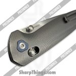 Tactile Knife Co. - PO20-MV-MC02-TT01 - Preowned Maverick - Folding Knife - CPM MagnaCut Stonewash Drop Point - Titanium - Grey|Blue - Image 6