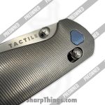 Tactile Knife Co. - PO20-MV-MC02-TT01 - Preowned Maverick - Folding Knife - CPM MagnaCut Stonewash Drop Point - Titanium - Grey|Blue - Image 7