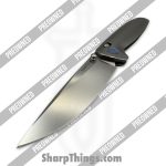Tactile Knife Co. - PO20-MV-MC02-TT01 - Preowned Maverick - Folding Knife - CPM MagnaCut Stonewash Drop Point - Titanium - Grey|Blue - Image 9